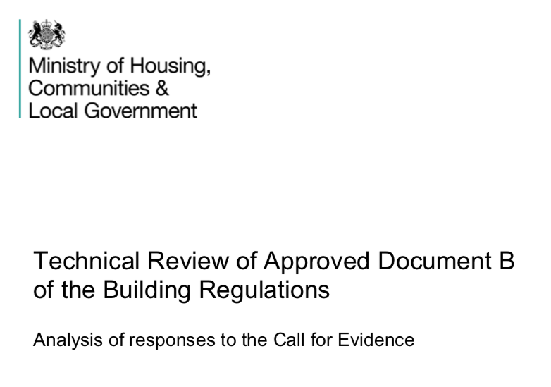 Update on review of Approved Document B